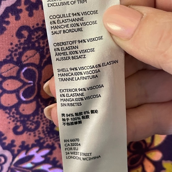 Anthropology Maeve Printed Top Sz 2X - Picture 6 of 6